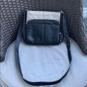 Tignanello Black/White Crossbody Bag